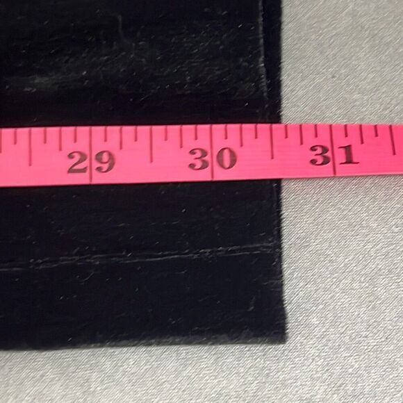 St John Large Black Silver Metallic Velvet Pull On Pants Pockets Stretch Dressy - Picture 11 of 11